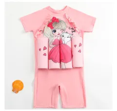 Buoyancy Swimsuit Sun Protection One-piece Swimming Pool Early Education Floating Clothes - Meow Princess-M - View 1