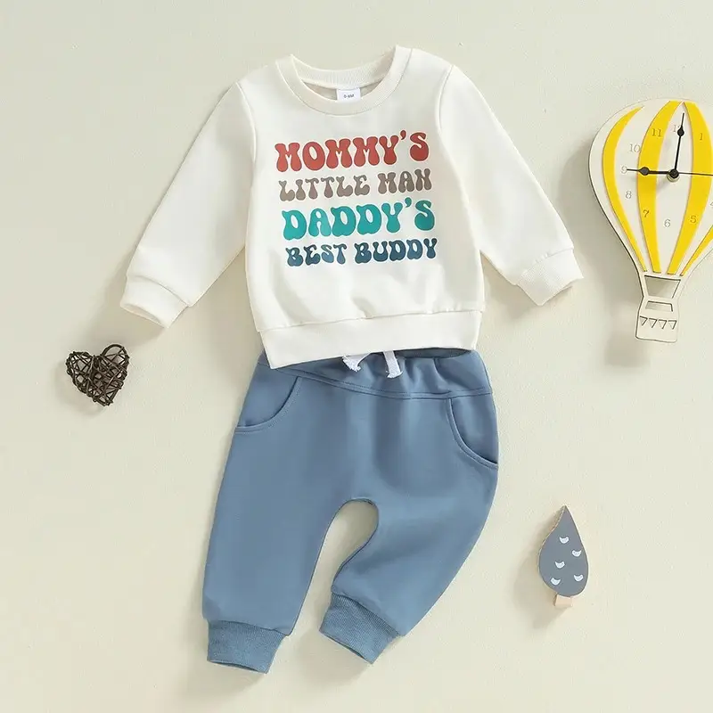 Letter Long-sleeve Sweater Set