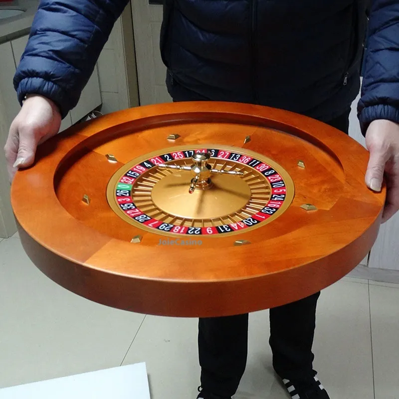 Solid Wood Roulette Wheel Yellow Diameter 50cm20-inch Or 45cm18-inch Casino Metal Turntable