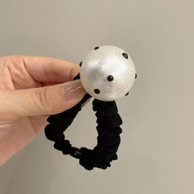 Polka Dot Big Bead Headband Retro Simple Big Bead Rubber Band - Shop at LoveMi