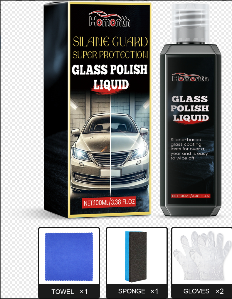 Glass oil film cleaning fluid