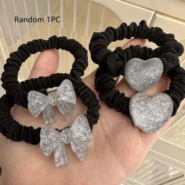 Minimalist Bowknot Small Intestine Hair Ring Durable Leather Case One Random Color - Shop at LoveMi