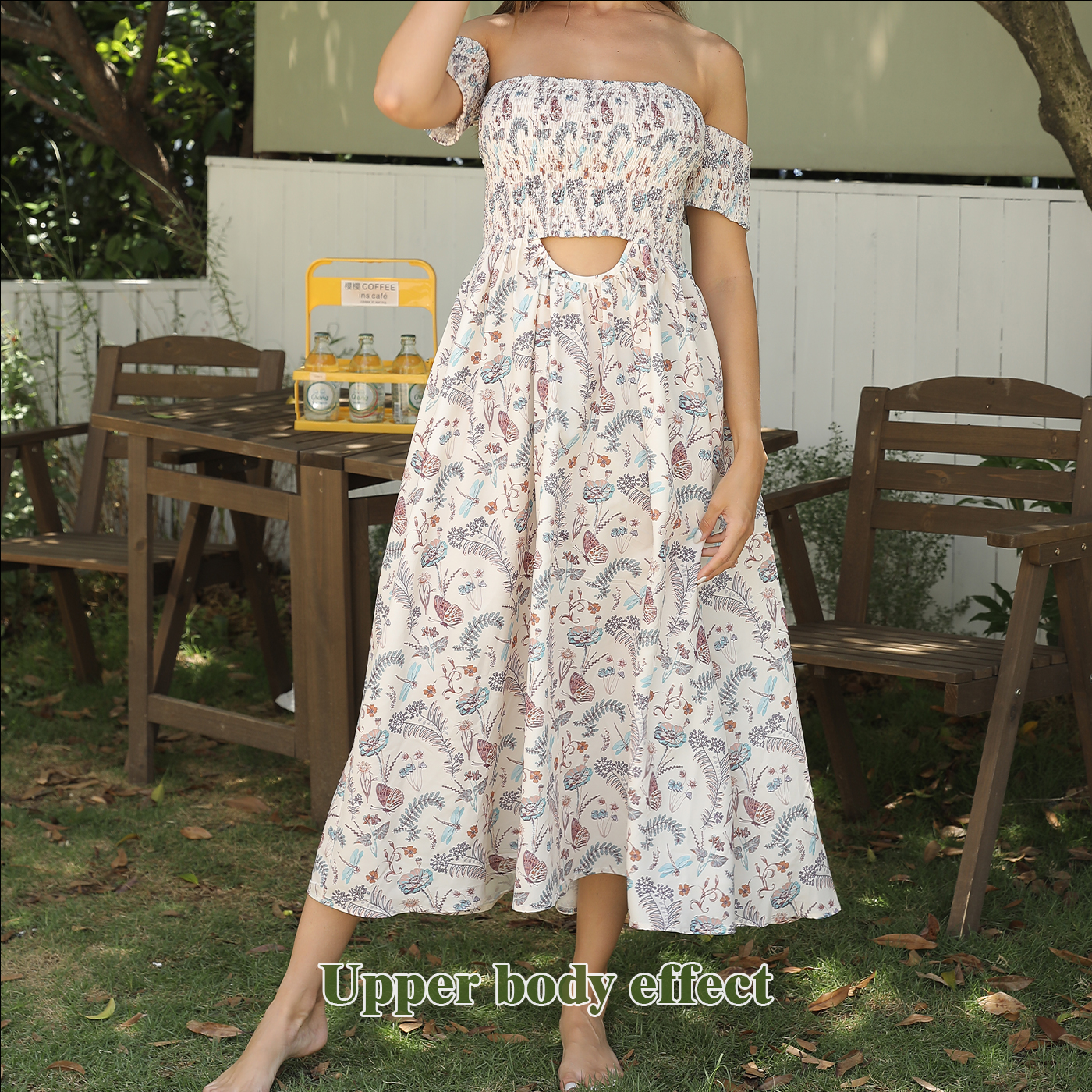 Off-Shoulder Floral Dress for Women. Size Information: size：M ,L,XL,XXL Note： 1. Asian sizes are 1 to 2 sizes smaller than European and American people. Choose the larger size if your size between two sizes. Please allow 2-3cm differences due to manual me