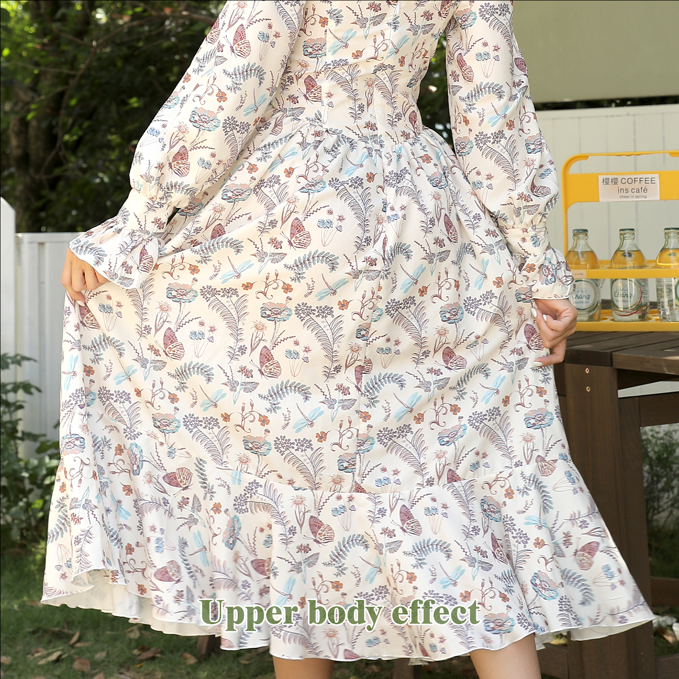 Square Neck Printed Long Sleeve Dress. Size Information: size：M,L,XL,XXL. Note：1. Asian sizes are 1 to 2 sizes smaller than European and American people. Choose the larger size if your size between two sizes. Please allow 2-3cm differences due to manual m