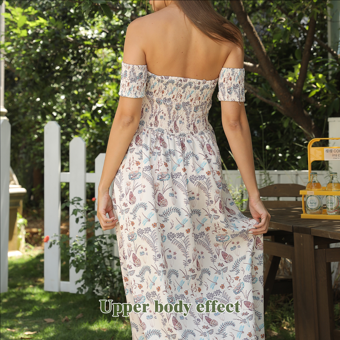 Off-Shoulder Floral Dress for Women. Size Information: size：M ,L,XL,XXL Note： 1. Asian sizes are 1 to 2 sizes smaller than European and American people. Choose the larger size if your size between two sizes. Please allow 2-3cm differences due to manual me