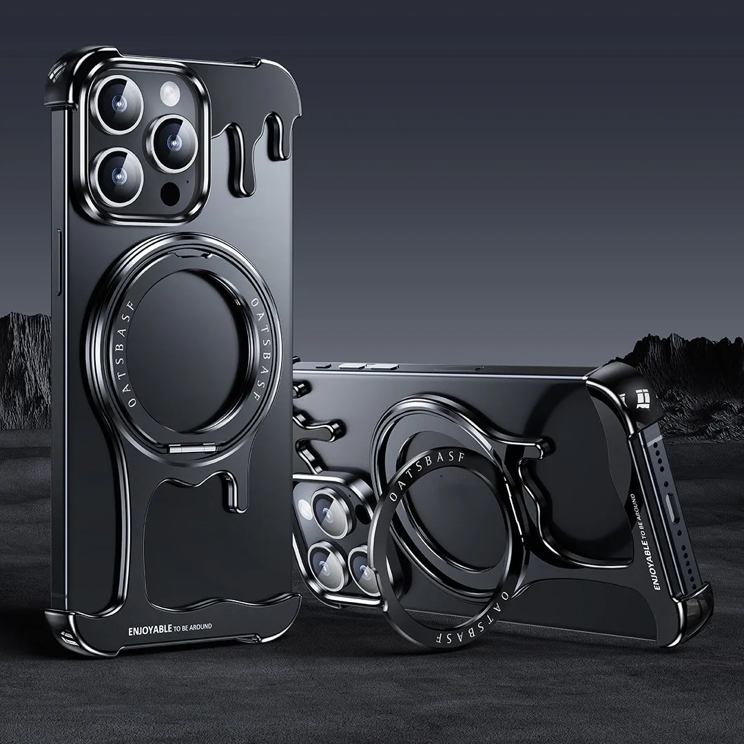Liquid Metal Casing Phone Case Frameless Magnetic