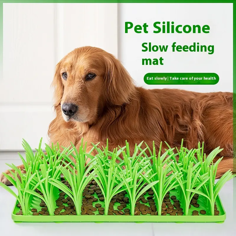 Silicone Slow Food Mat Creative Grass Brush