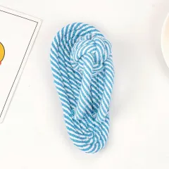 Pet Multi-colour Cotton Rope Toys Molar - Striped Blue 17Cm - View 1