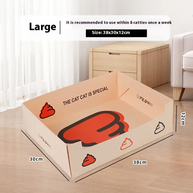 Portable Folding Semi open Thickened Disposable Litter Box Litter Box Large H08 - Shop at LoveMi