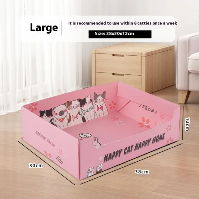 Portable Folding Semi open Thickened Disposable Litter Box Litter Box Large D04 - Shop at LoveMi