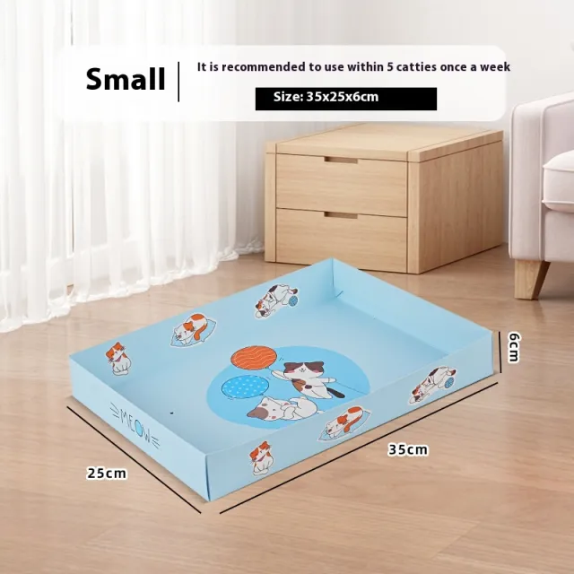 Portable Folding Semi open Thickened Disposable Litter Box Litter Box Small Size E05 - Shop at LoveMi