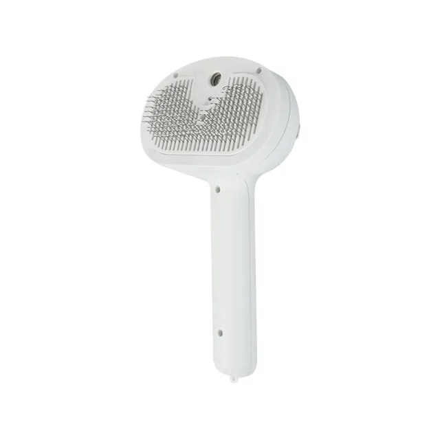 Pet Spray Comb Rechargeable Float Hair Cleaning One Key Hair Removal Comb White - Shop at LoveMi