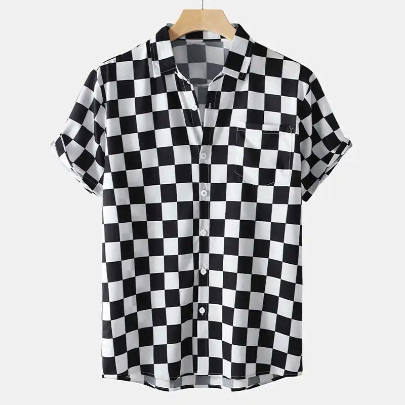 New Short-sleeved Shirt Hawaiian Vacation 3D Printed