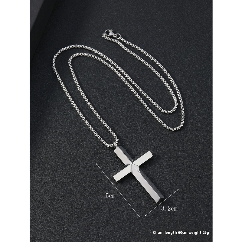 Large Beveled Cross