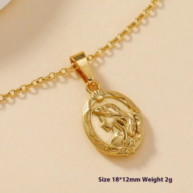 Single Pendant Stainless Steel Cast Ornament Leaves Mermaid Pendant - Shop at LoveMi
