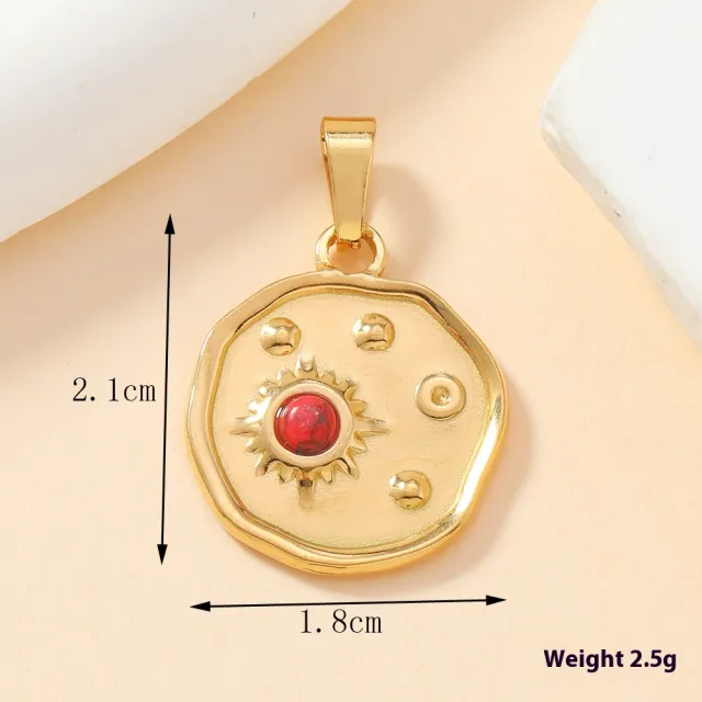 Single Pendant Cast Stainless Steel Ornament Inlaid Color 356 Models - Shop at LoveMi