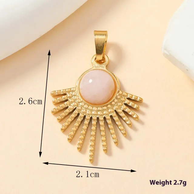 Single Pendant Titanium Steel Casting Inlaid Jewel Geometry 318 Models - Shop at LoveMi