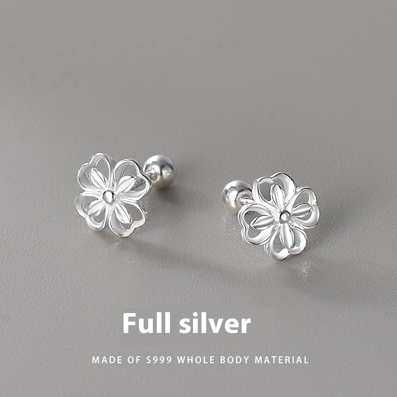 Sterling Silver Flower Stud Earrings
