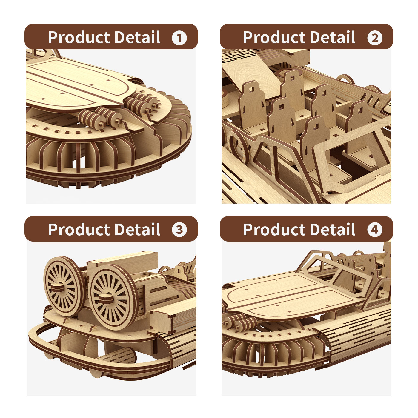 Allengrad Speedboat Shape Puzzle Toy. Image of speedboat shape puzzle toy.