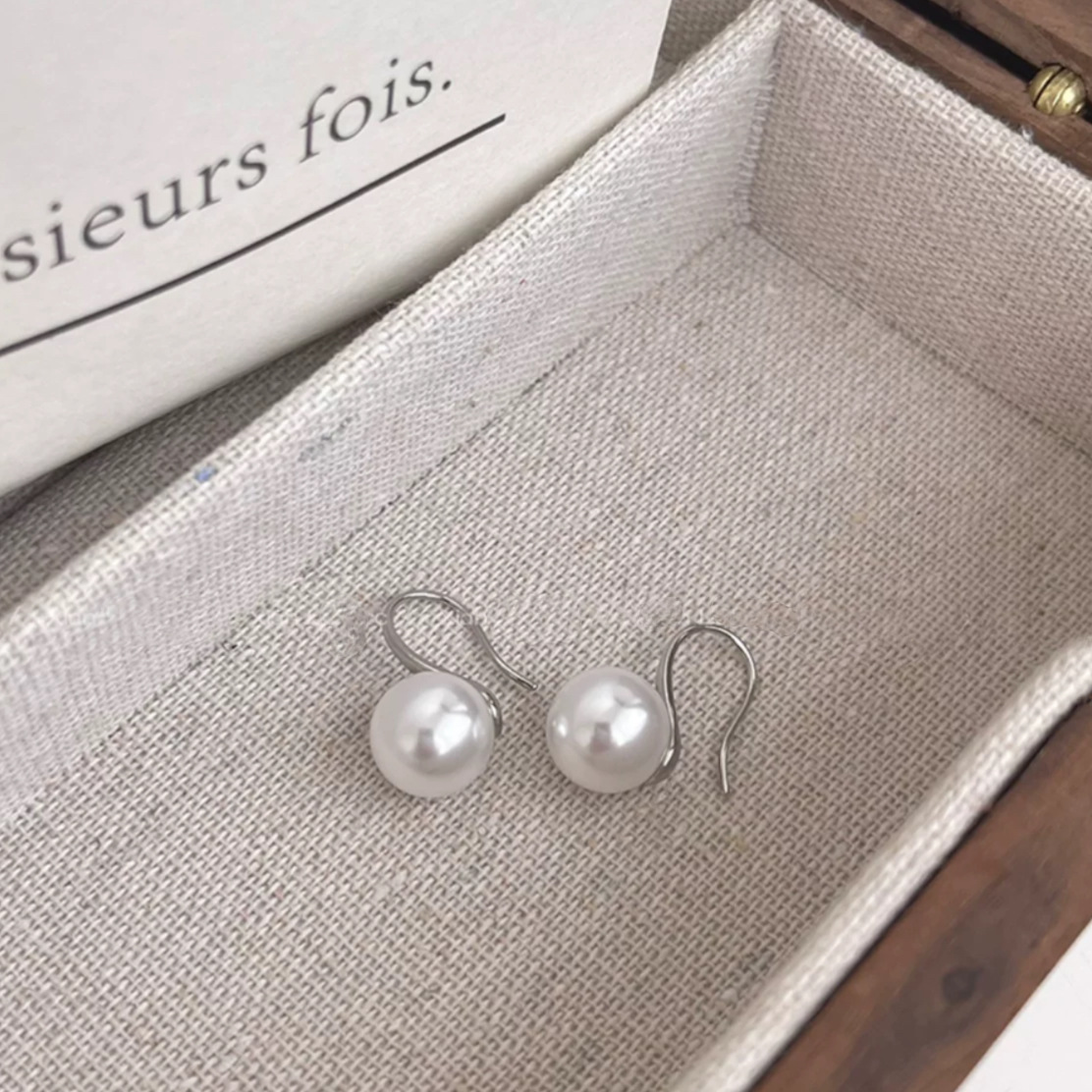 14mm white pearl silver