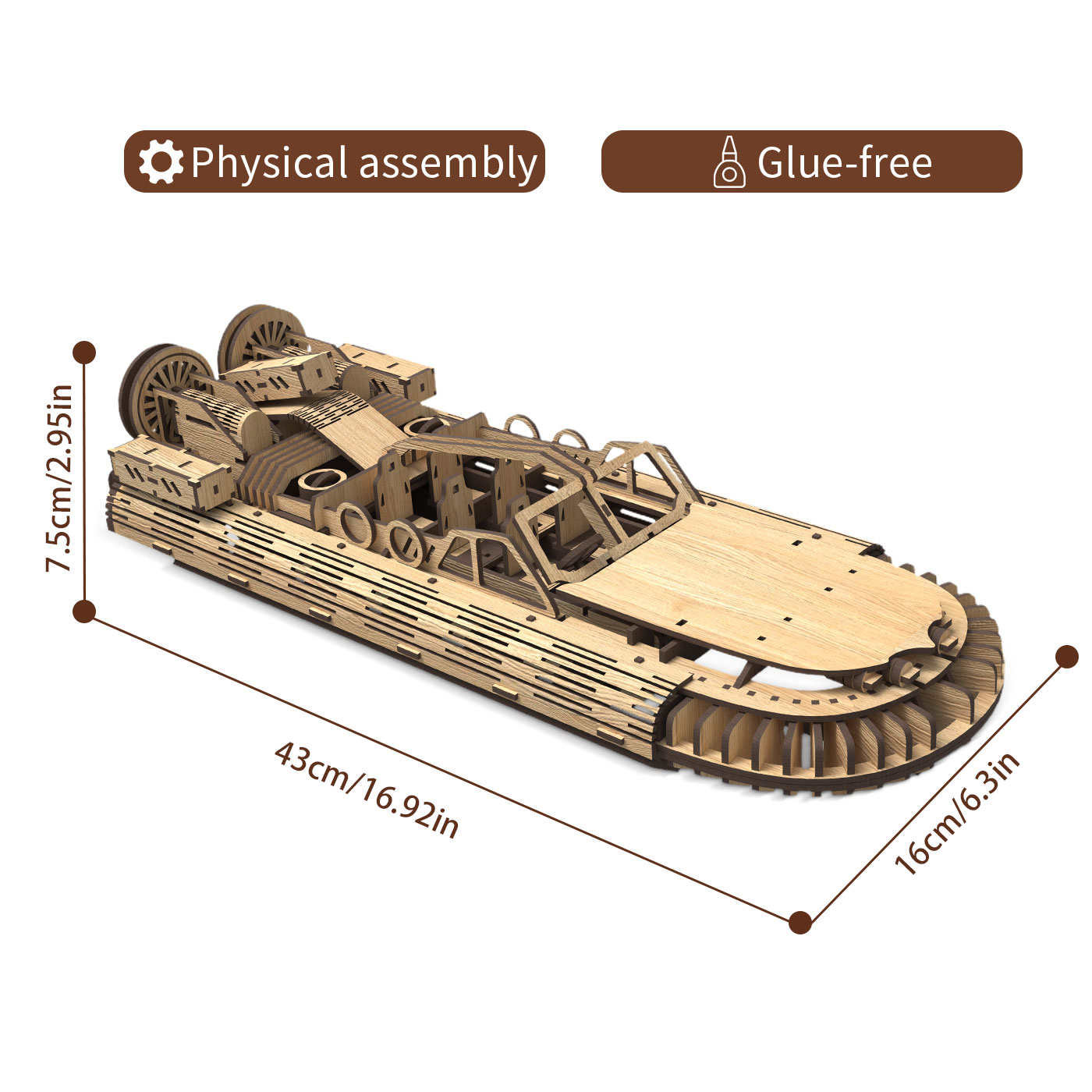 Allengrad Speedboat Shape Puzzle Toy. Image of speedboat shape puzzle toy.