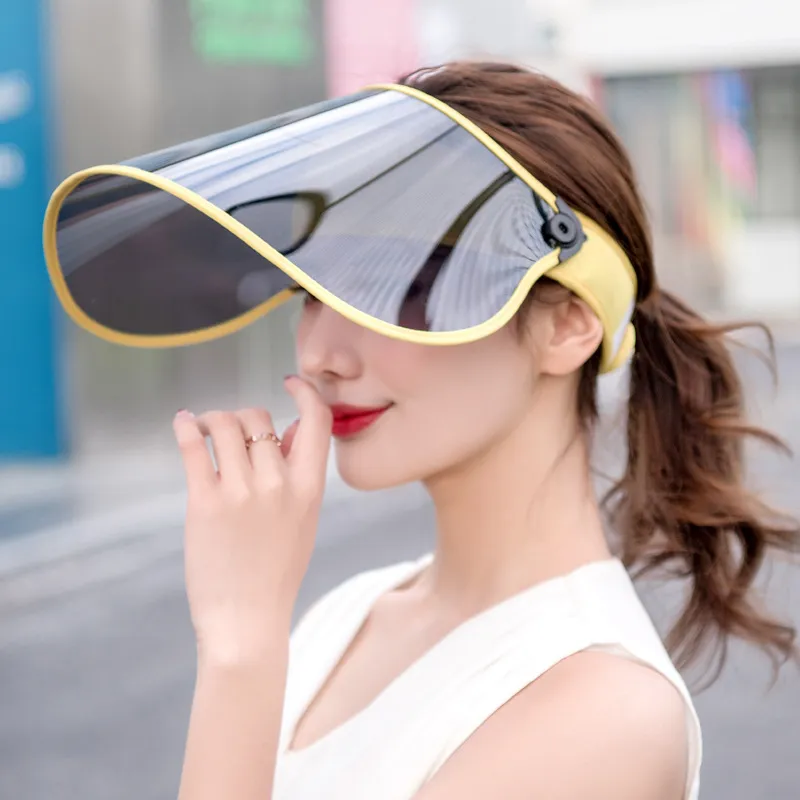 New Korean version of the sunscreen hat female UV protection foldable sun hat - Yellow