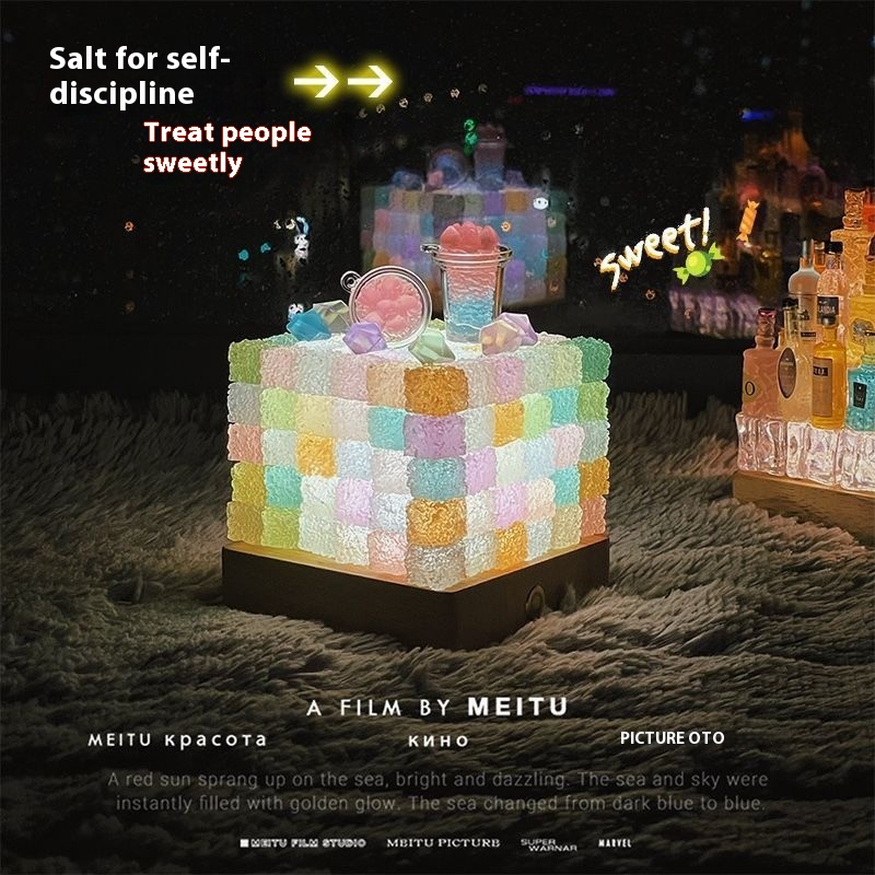 Sugar cube LED night light