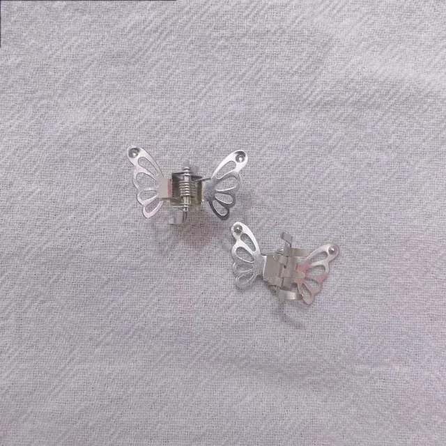 Metal Butterfly Small Jaw Clip Side Bangs Hair Clip For Broken Hair 2Cm Small Butterfly White K - Shop at LoveMi