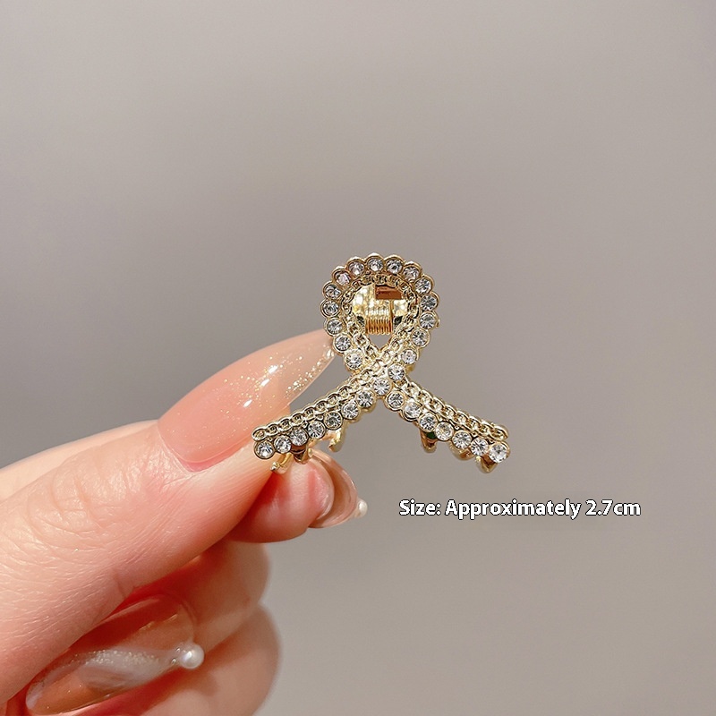 Small Rhinestone Metal Clip