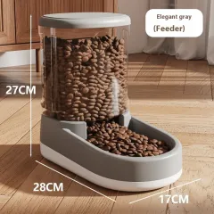 Cat Water Fountain Dog Pet Automatic Pet Feeder - Grey Feeder - View 1