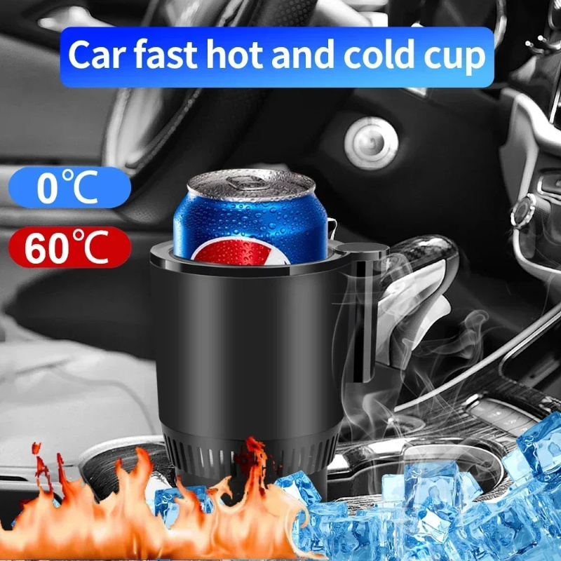 2 In1 Car Heating Cooling Cup 12V Smart Car Cup Holder Digital ...