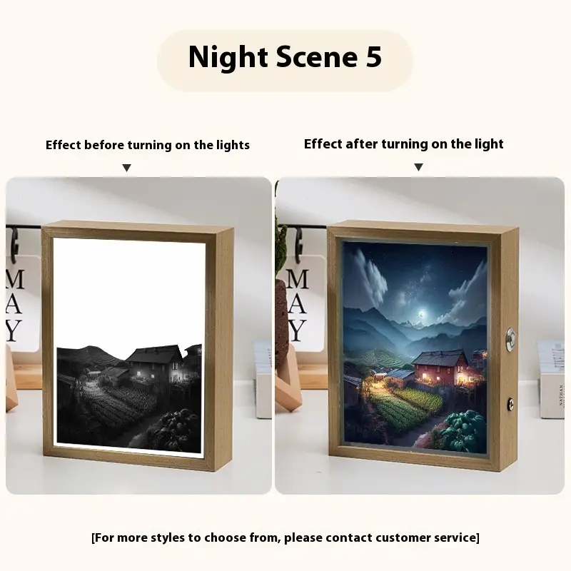 Rechargeable Shadow Painting Luminous Paint Transparent Painting Small Night Lamp Ornaments