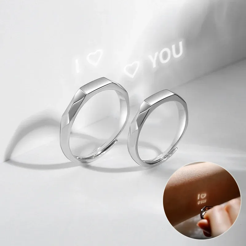 S925 Sterling Silver Rings by Light Reflect Show Surprise