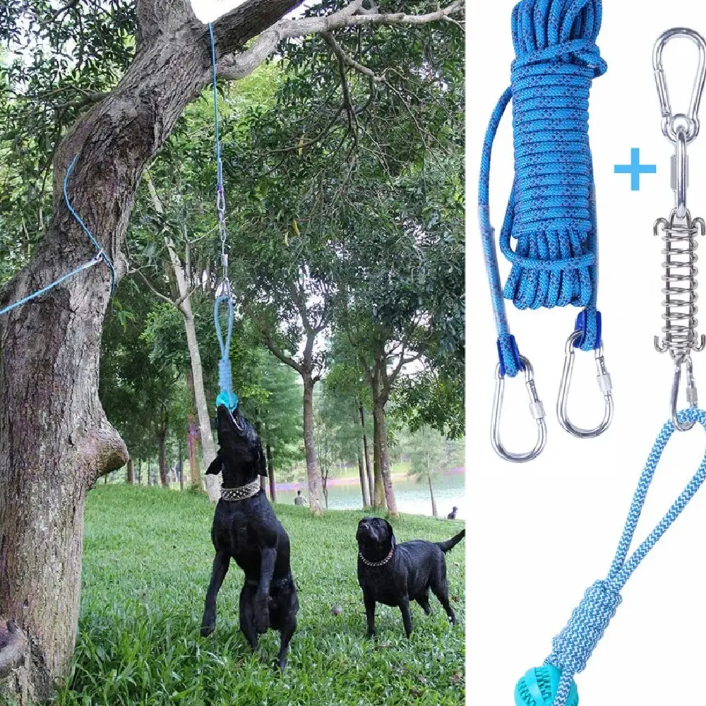 Outdoor Funny Dog Toy Stainless Steel Spring Suspension Cotton