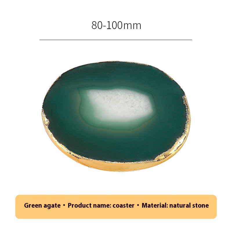 Green Agate Slices Coaster