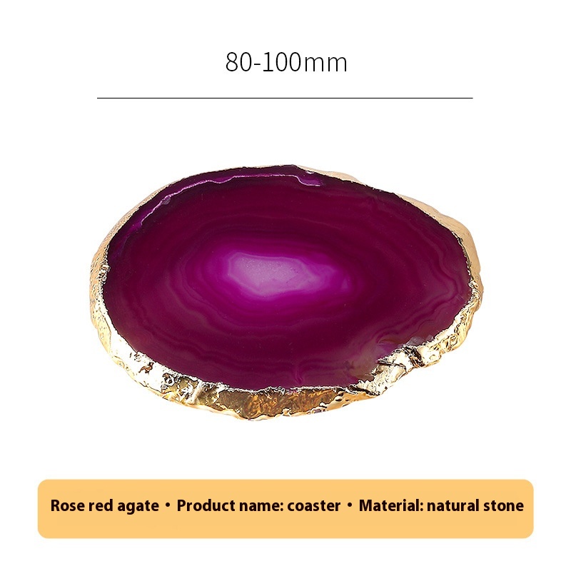 Rose Red Agate Slices Coaster