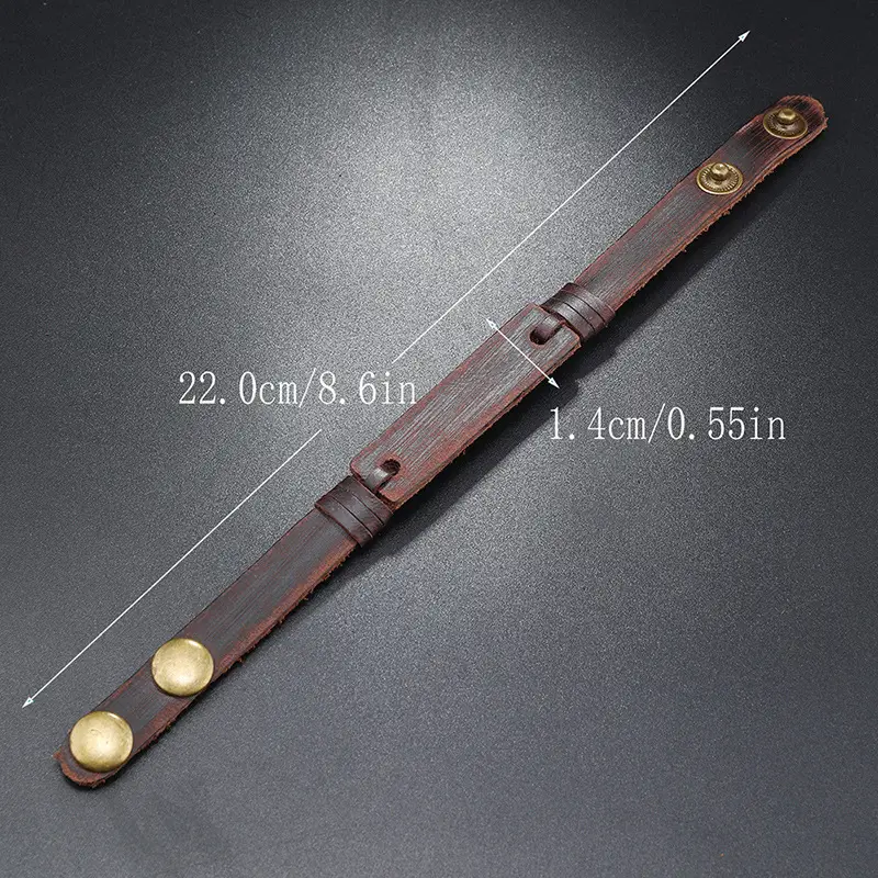 Leather BraceletCreative Light Board Multi-layer Cowhide Bracelet Adjustable