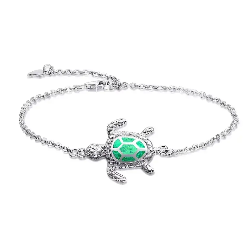 Hawaii Ocean Turtle Anklet Opal Anklet