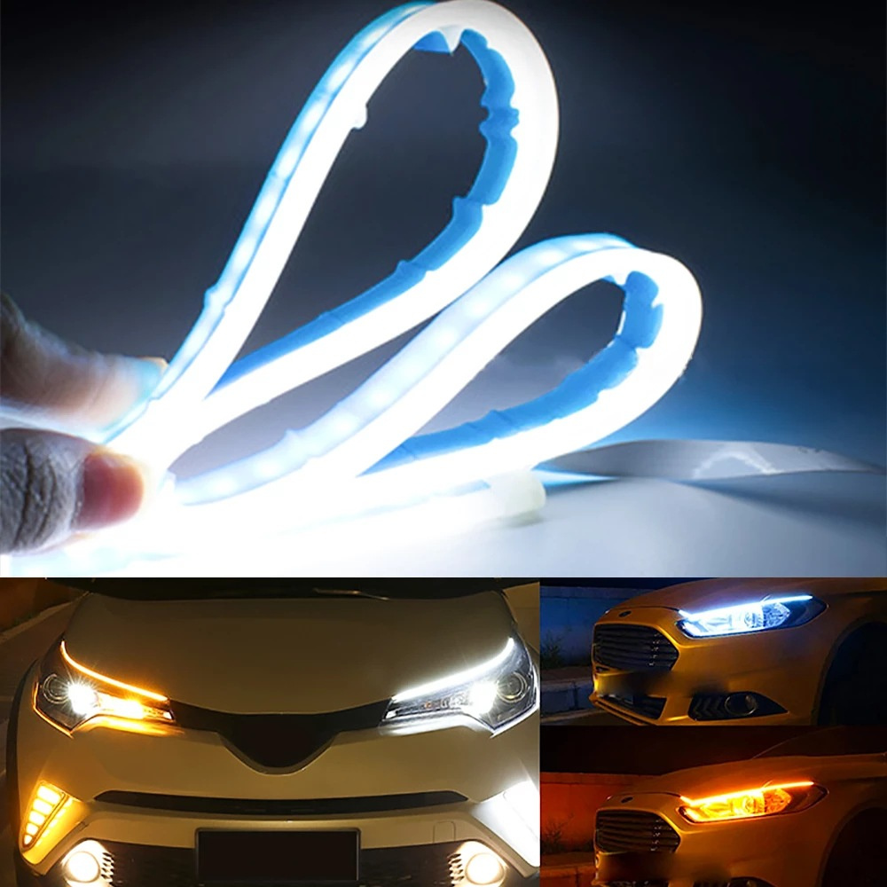 Car Ultra-thin LED Guide Strip Daytime Running Lamp Decorative