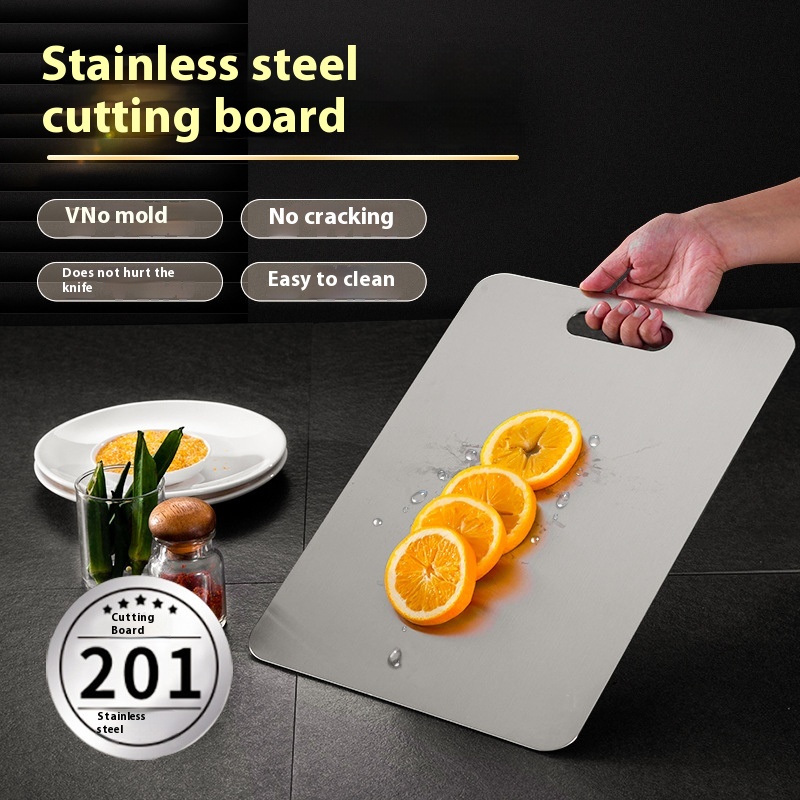 Kitchen Thickened Cutting Board Stainless Steel Cut Vegetables Meat Chopping Board Cooking Tools Anti-mold Cutting Boards Mats - CJdropshipping