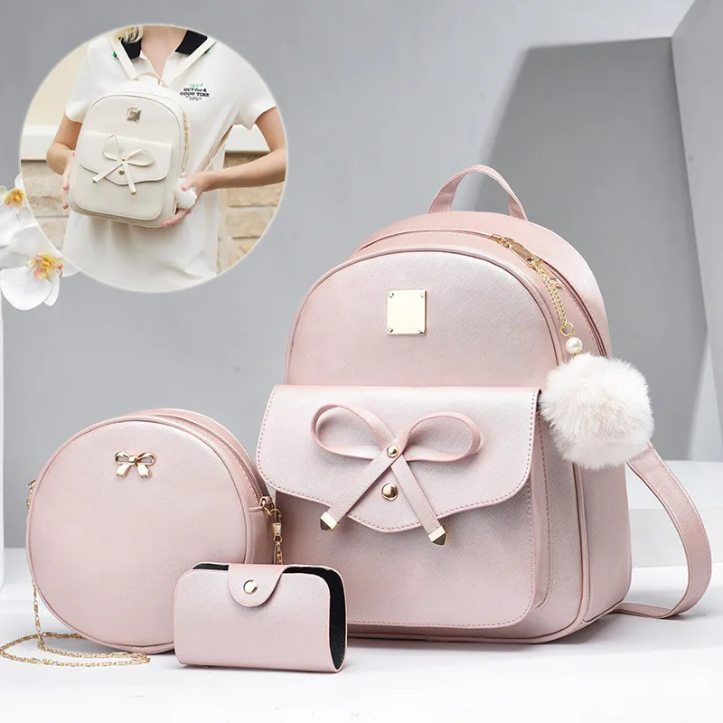 Fashion Women's Bags PU Bow Composite Bag Young Girl
