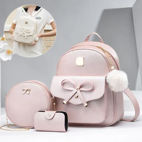Fashion Women's Bags PU Bow Composite Bag Young Girl