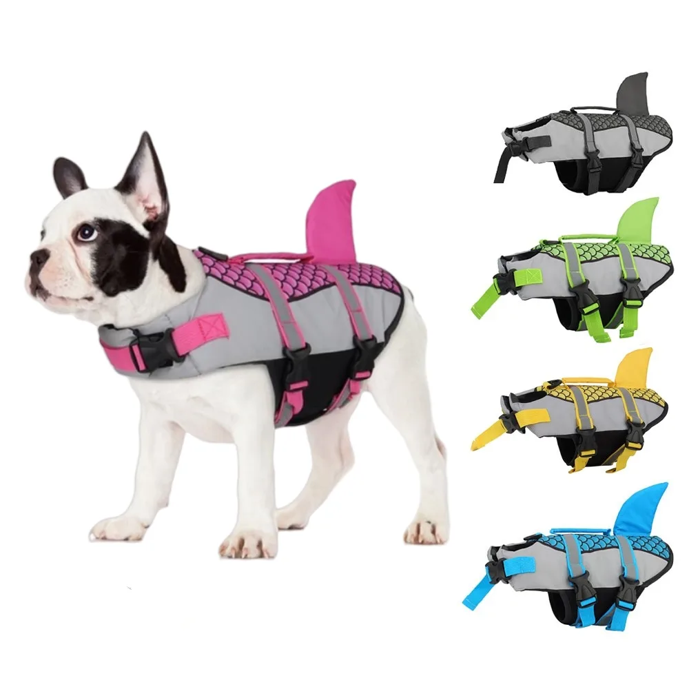 Swim Pet Dog Life Jacket Vest Clothes Collar Harness
