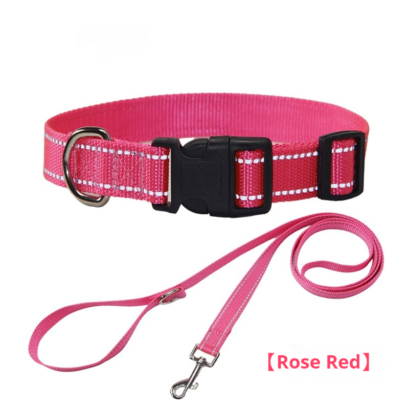 Rope Collar Rose Red