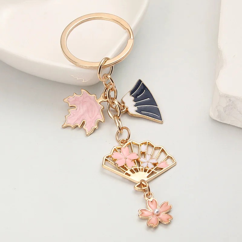 Factory Direct Sales Japanese Cherry Blossom Keychain Cute Cartoon Pendant