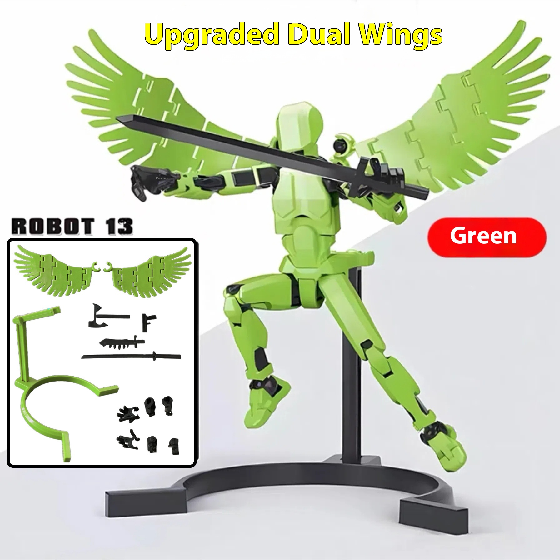 green two wing angel