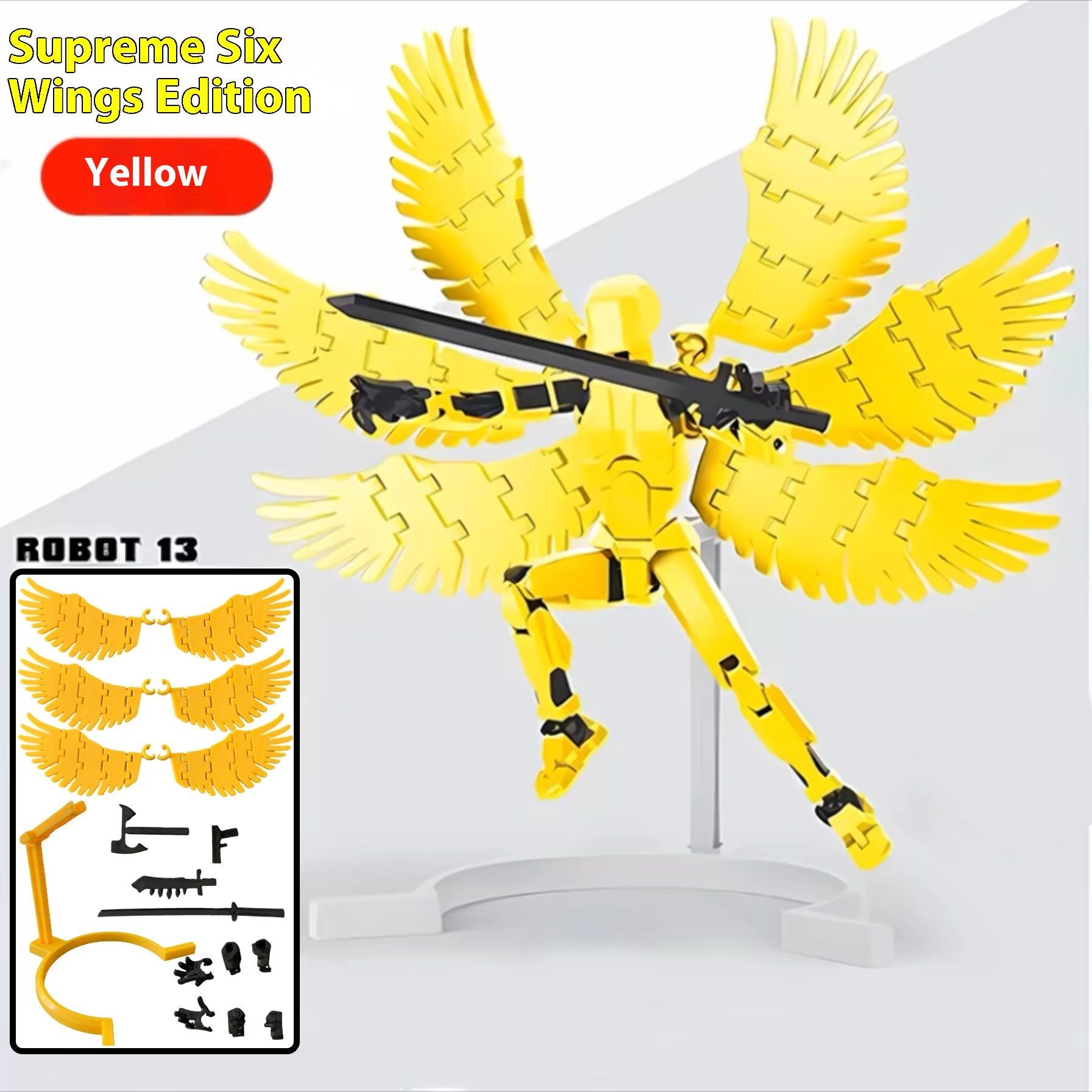 yellow Six Wing Angel