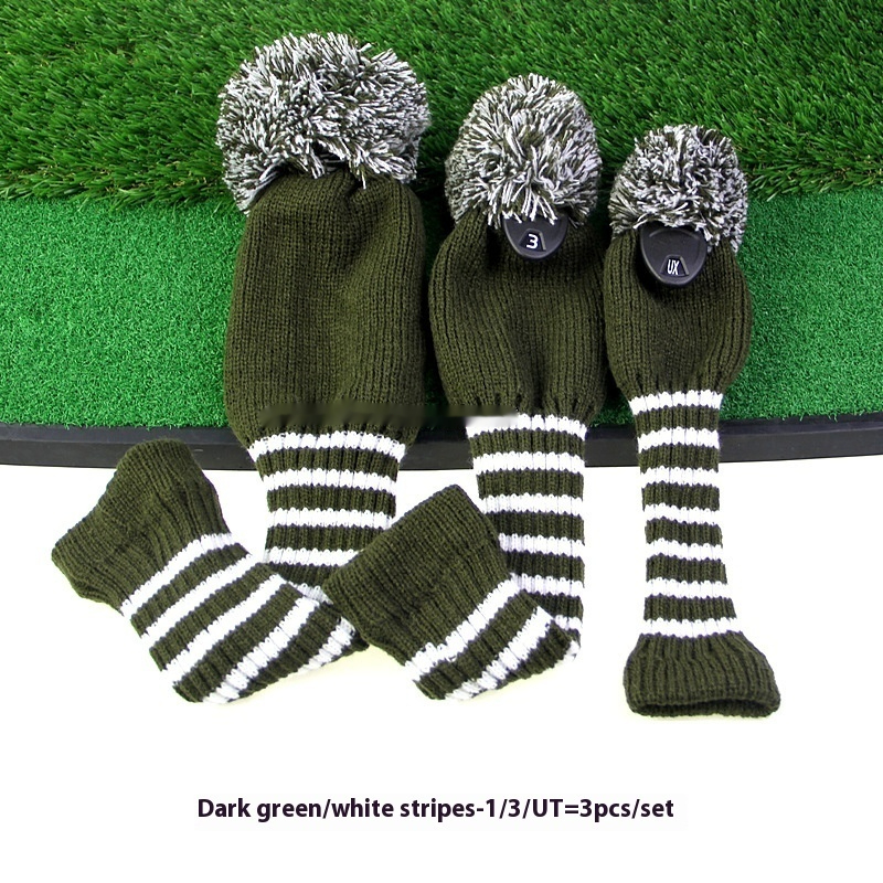 Dark Greenwhite Stripes 3PCs