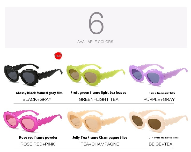 Personalized Clouds Oval Sunflower Flowers Sun Protection Glasses - Image 24
