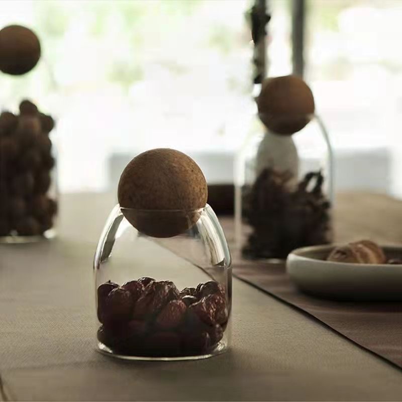 Ball Cork Glass Jar Tea Seal (9x10cm)